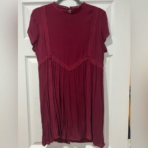 Francesca’s burgundy dress